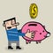 Economy and savings - Piggy Bank 02