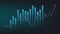 Economy situation concept. financial business statistics with candlestick chart show stock market