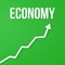 Economy text on green background