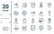 economyandfinance linear icon set. includes thin line market trends, amex, point of service, banker, loan, crypto key, video card