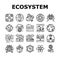Ecosystem Environment Collection Icons Set Vector