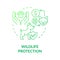 Ecosystem protection green gradient concept icon