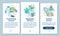 Ecosystem services onboarding mobile app page screen with linear concepts. Provisioning, regulating services walkthrough