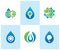 Ecotech and reduce waste for environment logo icon design