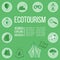 Ecotourism flyer, poster. Vector illustration