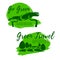 Ecotourism and go green symbol for travel design