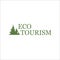 Ecotourism. Vector logo of eco-travel, tourism.