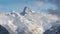 Ecrins National Park with the Olan peak in winter Time lapse. Valgaudemar, Alps, France