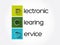 ECS - Electronic Clearing Service acronym, business concept background