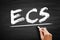ECS Electronic Clearing Service - method of effecting bulk payment transactions, acronym text on blackboard