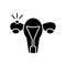 Ectopic pregnancy black glyph icon