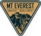 Ector Everest mountain label logo.