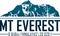 Ector Everest mountain logo. Emblem with highest peack in world.