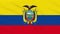 Ecuador flag waving cloth, background loop