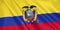 Ecuador flag waving with the wind.