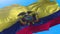 Ecuador flag waving in wind 4K