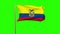 Ecuador flag waving in the wind. Green screen