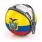 Ecuador football nation - football in the unzipped bag with Ecuador flag print