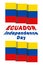 Ecuador Independence Day is celebrated annually on August 10th, greeting web banner with text and flag