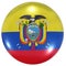 Ecuador national flag button