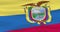 Ecuador national flag footage. Ecuadorian waving country flag on wind
