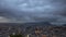 Ecuador Quito city sunset wide angle time lapse