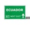 ECUADOR road sign isolated on white