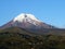 Ecuadorian Chimborazo mountain tops covered in snow