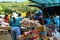 Ecuadorian ethnic woman selling pastries