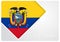 Ecuadorian flag design background. Vector illustration.