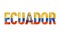 Ecuadorian flag text font