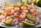 The ecuadorian national dish Ceviche on the table