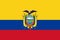 Ecuadorian national flag. Official flag of Ecuador accurate colors