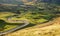 Edale Valley Road in Warm Sunset Light at Summer