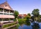 Edam, Holland with historic architecture and canal