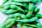 Edamame beans in artistic colorful processing