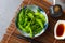 Edamame , japanese green steamed soyabean