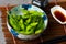 Edamame , japanese green steamed soyabean