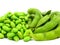 Edamame soy beans shelled and pods