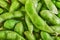 Edamame or soybeans background texture Close up