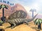 Edaphosaurus dinosaur - 3D render