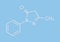 Edaravone drug molecule. Skeletal formula.