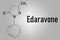 Edaravone drug molecule. Skeletal formula. Chemical structure