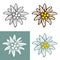 Edelweiss flower icon vector alpine icon flat web sign symbol logo label