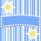 Edelweiss flowers on light blue stripes with a large copy space