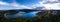 Edersee lake with castle waldeck in germany as high definition panorama
