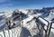 On the edge of the abyss. Chamonix Mont Blank, Aguile du midi.