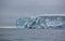 Edge of the Arctic island covered with glacier