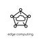 edge computing icon. Trendy modern flat linear vector edge computing icon on white background from thin line general collection