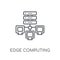 edge computing linear icon. Modern outline edge computing logo c